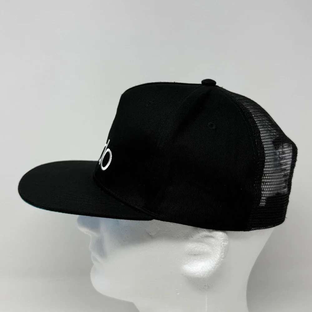 Cardo Systems Black Trucker Hat Snapback Flat Brim Logo Mesh Cap One Size
